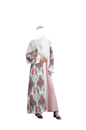 Handmade Kimono - Blue Raspberry Ikat