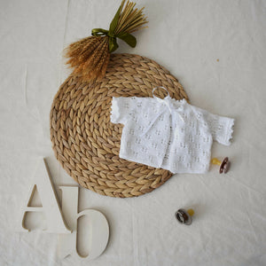 White wool cardigan (AB189-1) 1