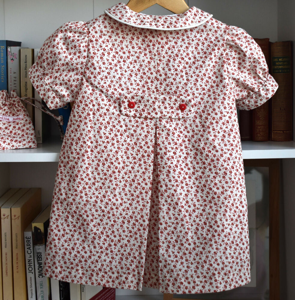 Red flower print dress (AB190) 2