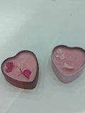 Heart candle in tin