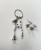 Paris jewelry earrings and keychain