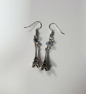 Paris jewelry earrings and keychain