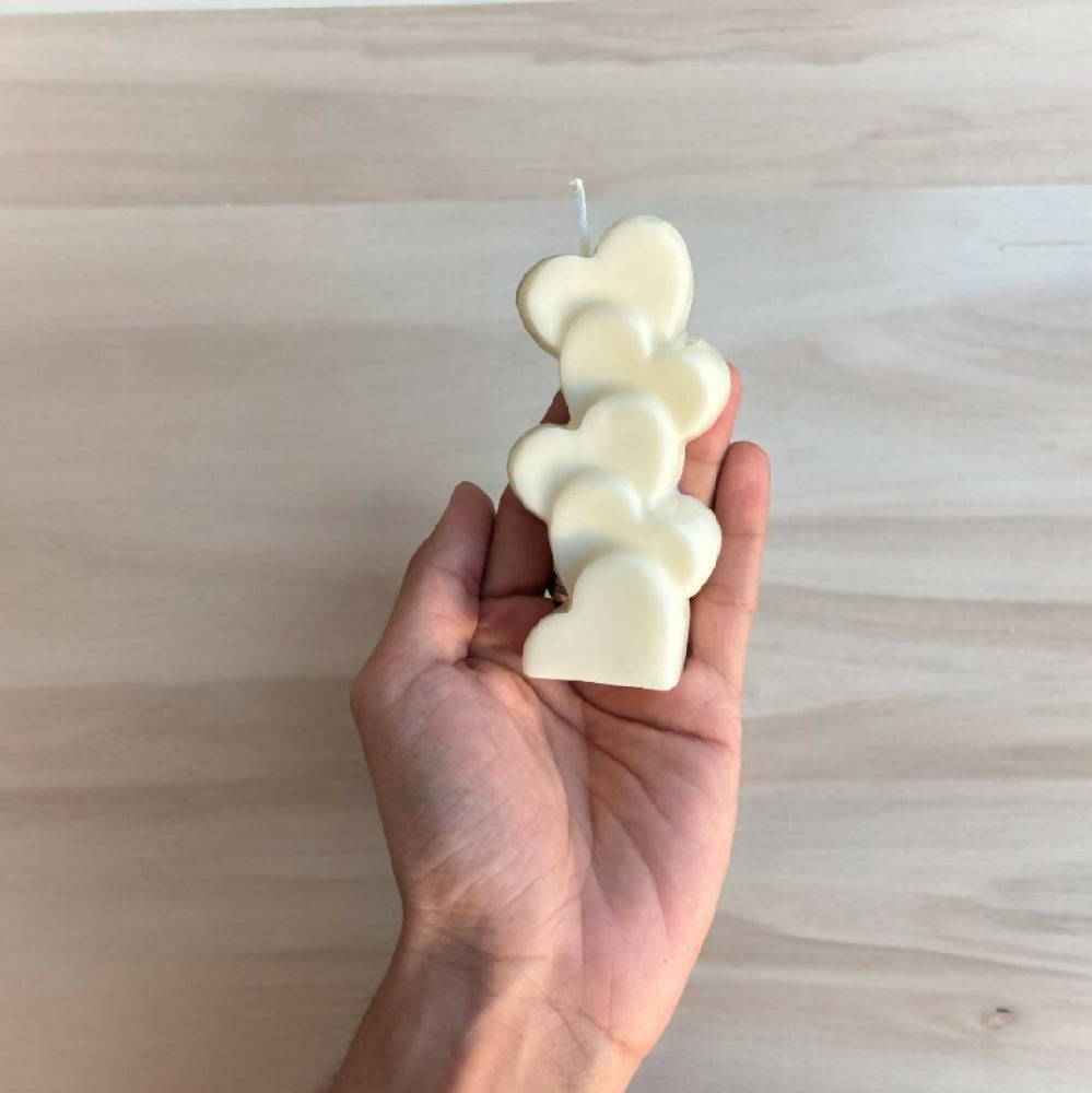 Heart Stack Candle Height 13 CM X Width 5.5 CM
