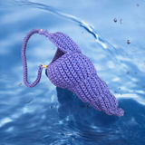 Crocheted spiral shell bag