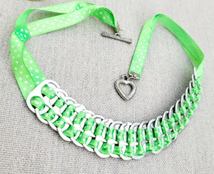 Soda tabs necklace recycling jewelry