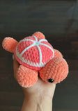 Ruby the Grapefruit Turtle - Crochet Fruit Turtle Plushie
