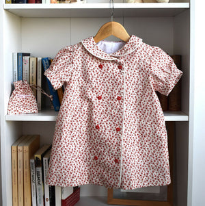 Red flower print dress (AB190) 1