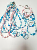 Mixed beaded necklace and bracelet