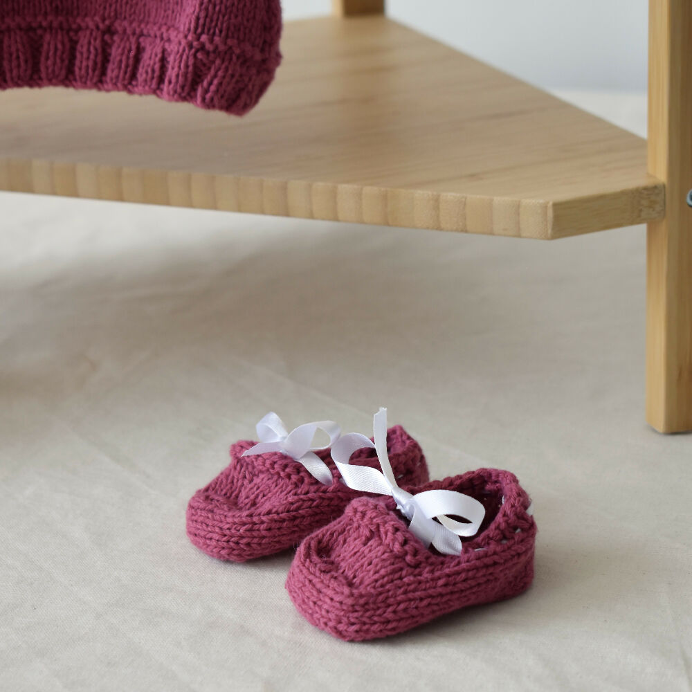 Knitted cotton plum dress (AB188-1) 3