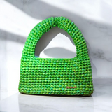 Crocheted mini tote bag