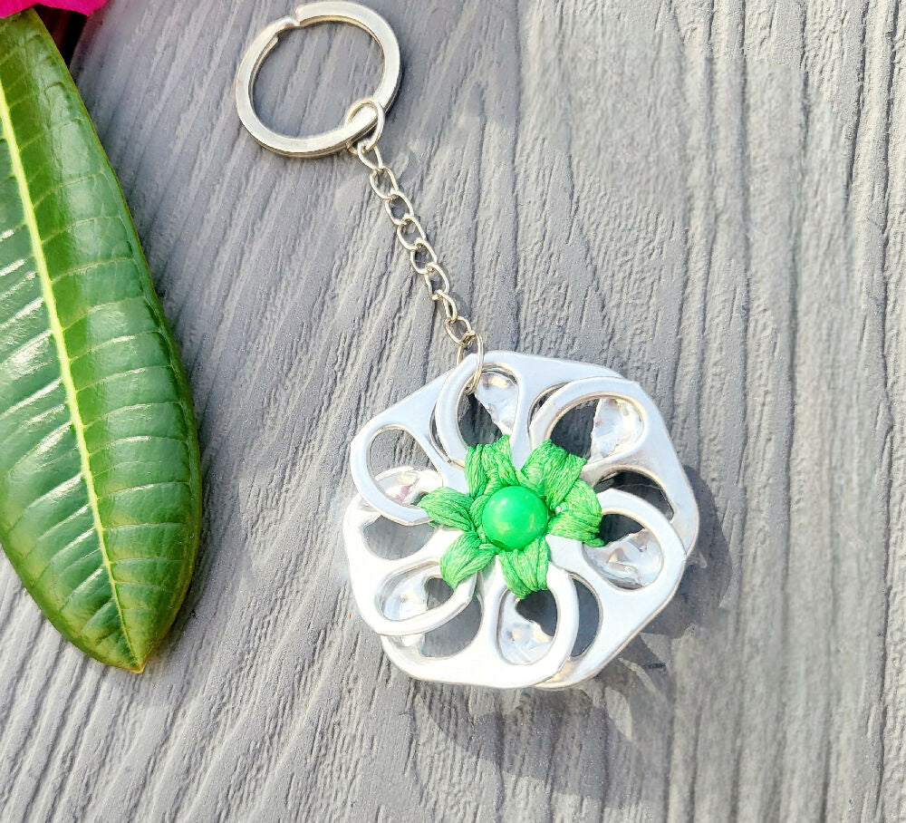 Soda tabs flower jewelry necklace earrings keychain