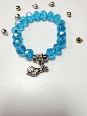 Blue bracelet beaded handmade bracelet