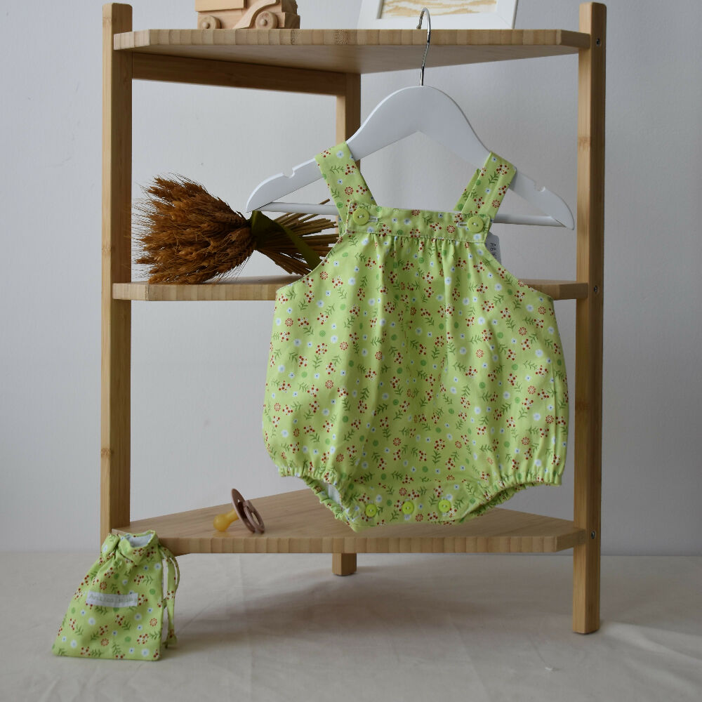 Green sleeveless onesie (AB1672)