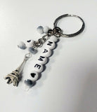 Paris jewelry earrings and keychain