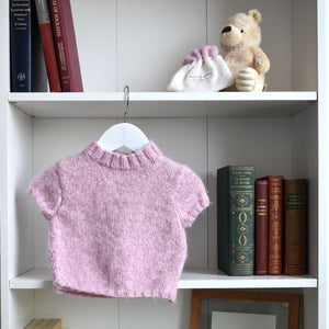 Knitted pink wool jumper (AB113-1) 1