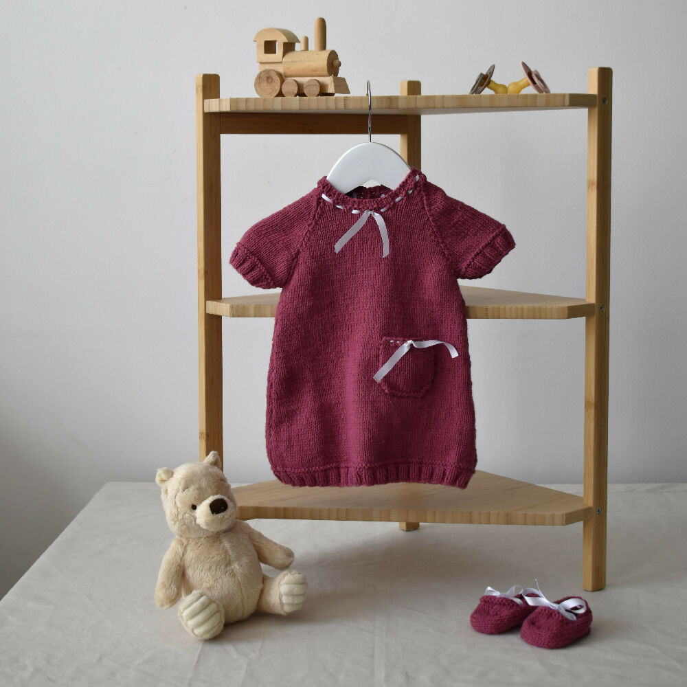 Knitted cotton plum dress (AB188-1) 1