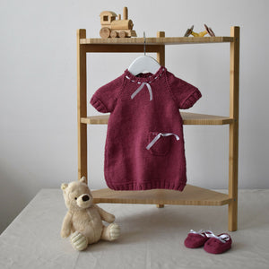 Knitted cotton plum dress (AB188-1) 1