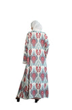 Handmade Kimono - Blue Raspberry Ikat