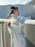 Barbie Pink Blue Ikat Kimono