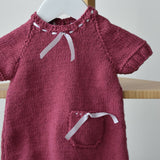 Knitted cotton plum dress (AB188-1) 2