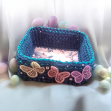 Home butterfly crochet baskets