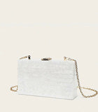 Bridal - Clutch Bag (White Marble-Striped)