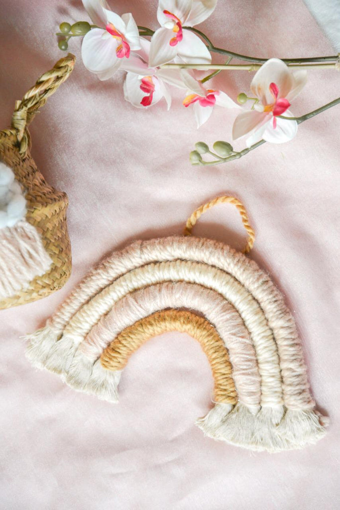Strawberry Caramel Macrame Rainbow