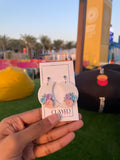 Pastel Roses Moon Earrings