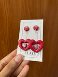 Hollow Heart Drop Danglers
