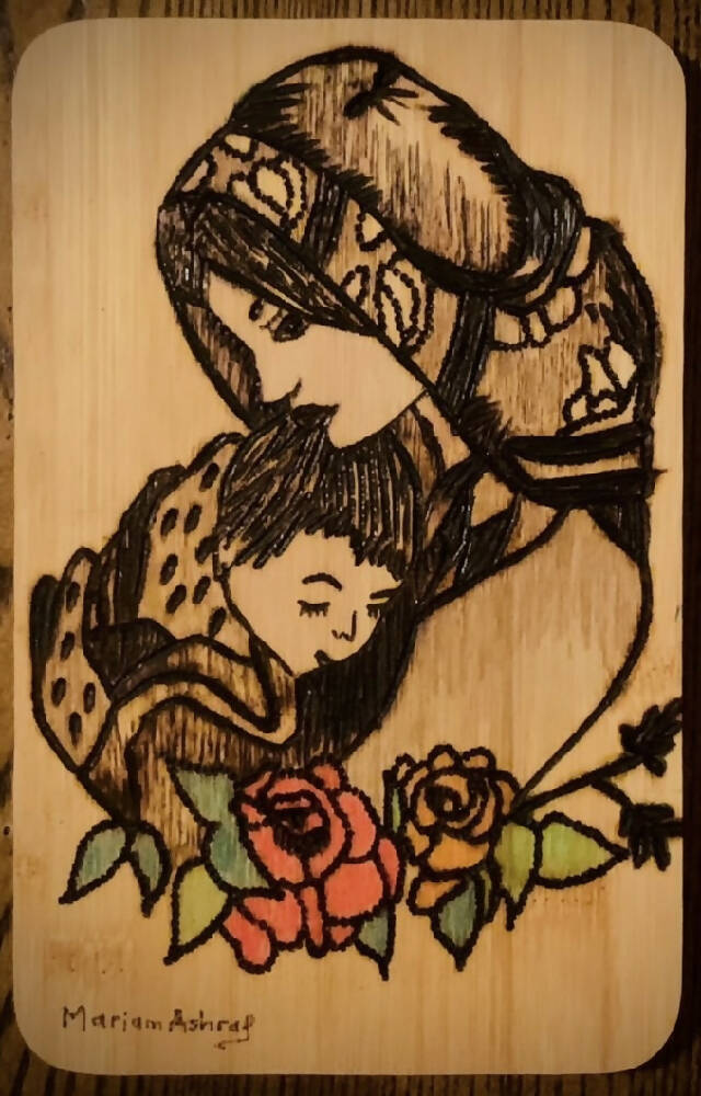 Handmade Pyrography (Wood Burned) And Carved Artwork