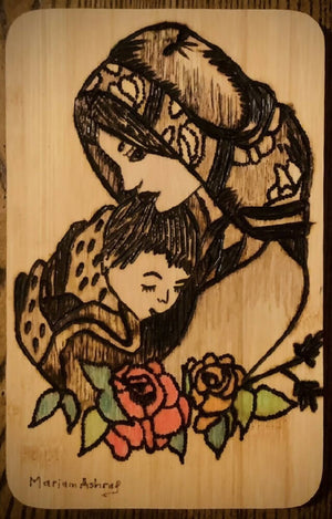 Handmade Pyrography (Wood Burned) And Carved Artwork