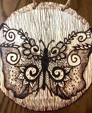 Handmade Pyrography “Wood Burned” & Carved Wall Decor