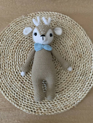 Blue Reindeer Set Chrochet set of 3 Mimmy Designs