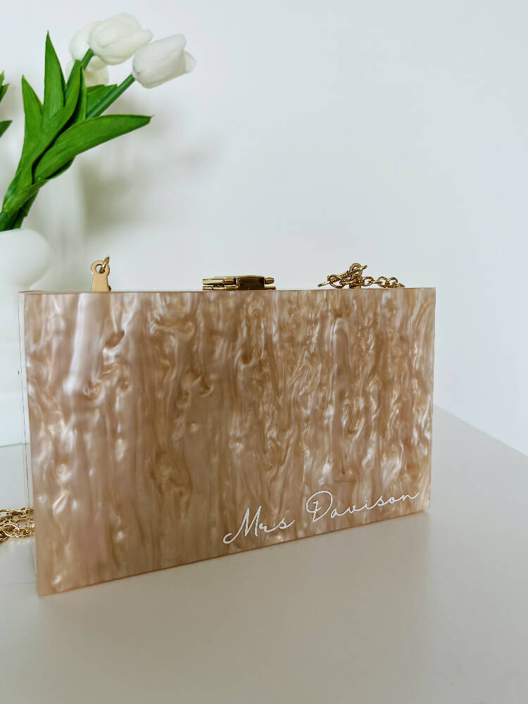 Bridal - Clutch Bag - Marble Gold