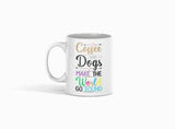 Coffee Dog Mug - Custom Mug - iDBadges Mug - Coffee Tea Mug - 11oz 330 ml - White