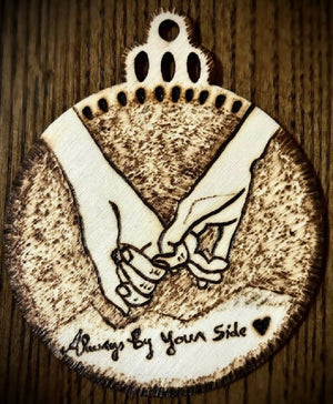 Handmade Pyrography “Wood Burned” Car Hanging Pendant