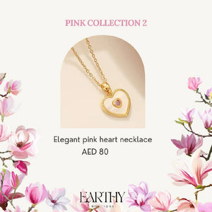 Elegant pink heart necklace