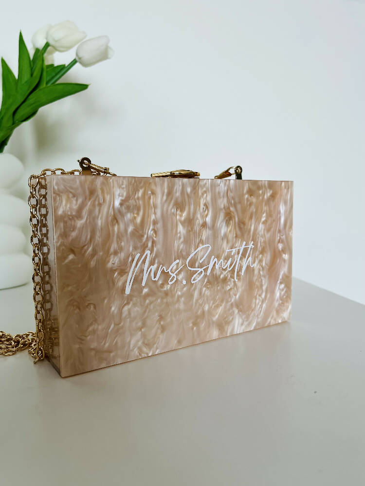 Bridal - Clutch Bag - Marble Gold