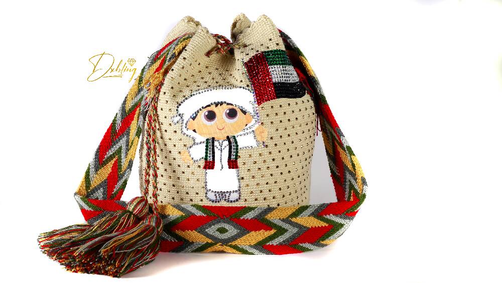Bling Handmade Bag - UAE Flag