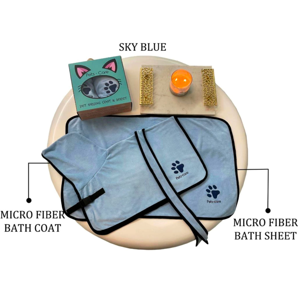 2 pieces Bath Robe set Comprising Of Drying Coat and Bath Sheet