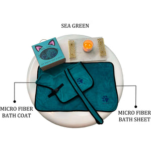 2 pieces set of Pet Drying Robe and Bath Sheet