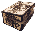 Handmade Pyrography (Wood Burned) And Carved Box