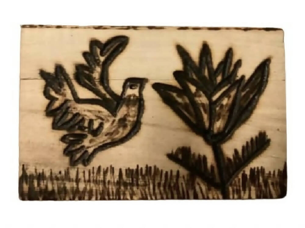 Handmade Pyrography (Wood Burned) And Carved Box. “Marine Box”