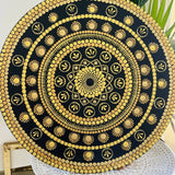 Golden Dot Mandala Wall Art