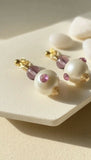 Pearl Blush Drop Stud Earrings