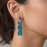 Turquoise Marble Statement Drops