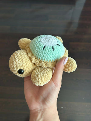 Kiwi the Turtle - Crochet Fruit Turtle Plushie