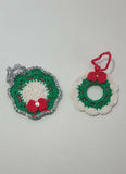 Christmas crochet mini wreath