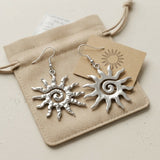 Solar Spiral Drop Earrings