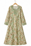 Stitched Green Princess Bloom Jalabeya